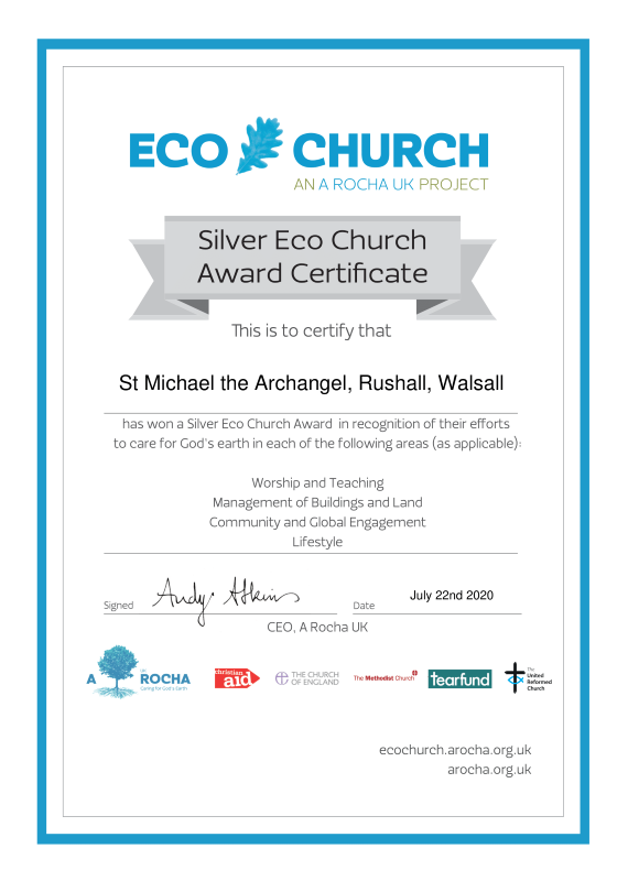 Our silver award certificate